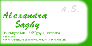 alexandra saghy business card